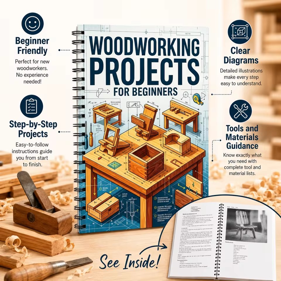 Woodworking Ideas For Beginners - Przyjazne dla początkujących łatwe plany stolarskie,