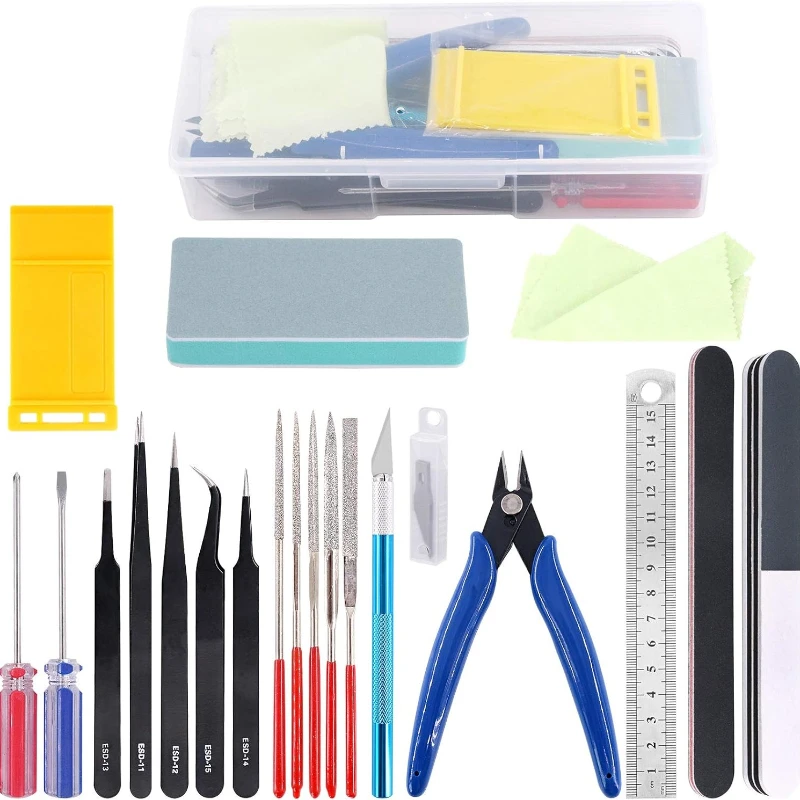 Woodworking Hobby Kits - 21 szt. Podstawowe narzędzia modelarskie Zestaw